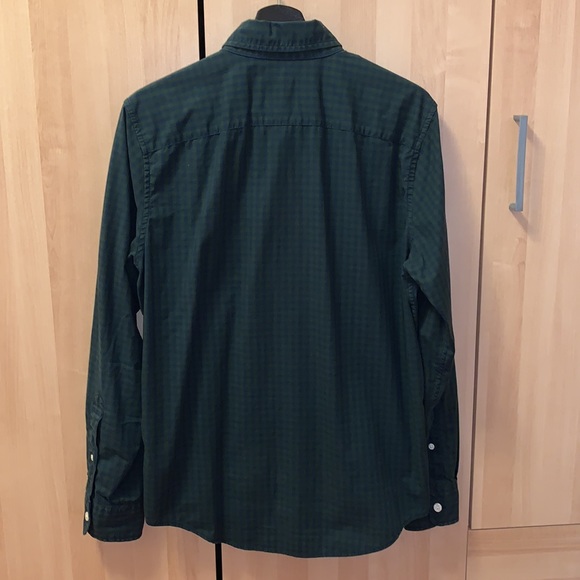 A&F Navy/Green Checkered Shirt - Picture 2 of 4